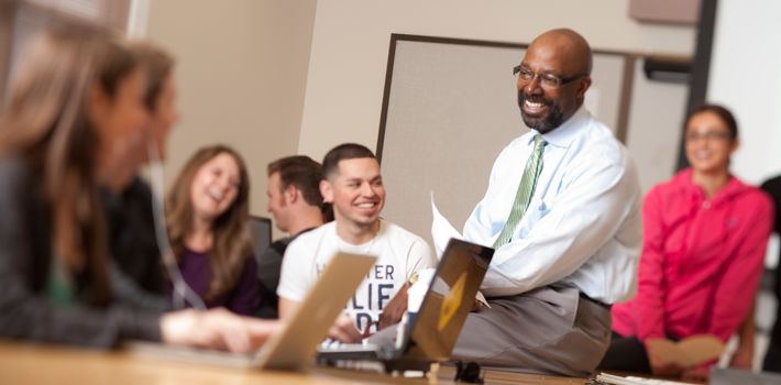 A classroom full of Journalism students